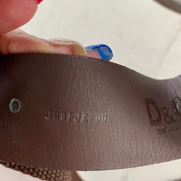 AUTHENTIC D&G DOLCE GABBANA BELT SZ 90 main image 6